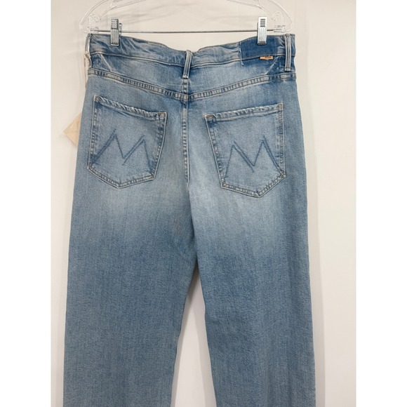 Mother The Spitfire Sneak Straight Leg Jeans in I‎ Confess Light Wash Sz 28 NWT - Picture 3 of 9